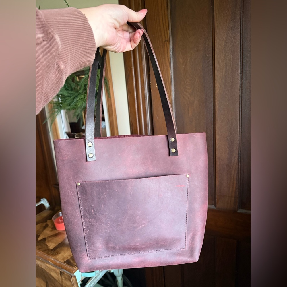 Portland Leather Handcrafted Brown Label